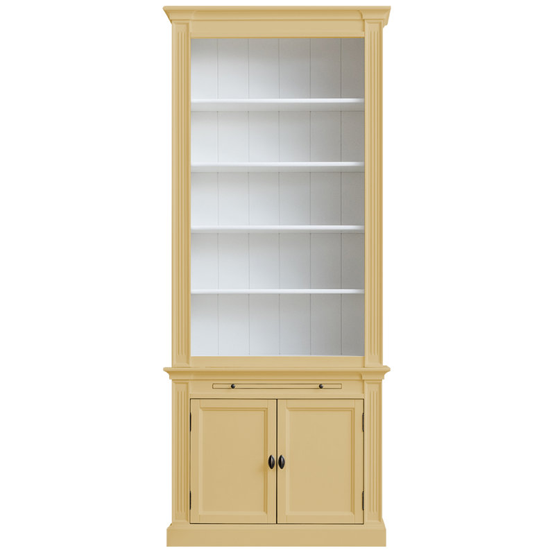 Beven 240cm H x 100cm W Library Bookcase, Beige