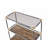 Hymes Industrial Rectangular Console Table with Smoky Glass Top in Black and Gold