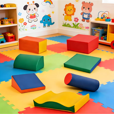 Blocs multicolores souples pendant 1 à 3 ans: Soutenez le développement multidimensionnel grâce à des équipements d'escalade et de jeu multisensoriel