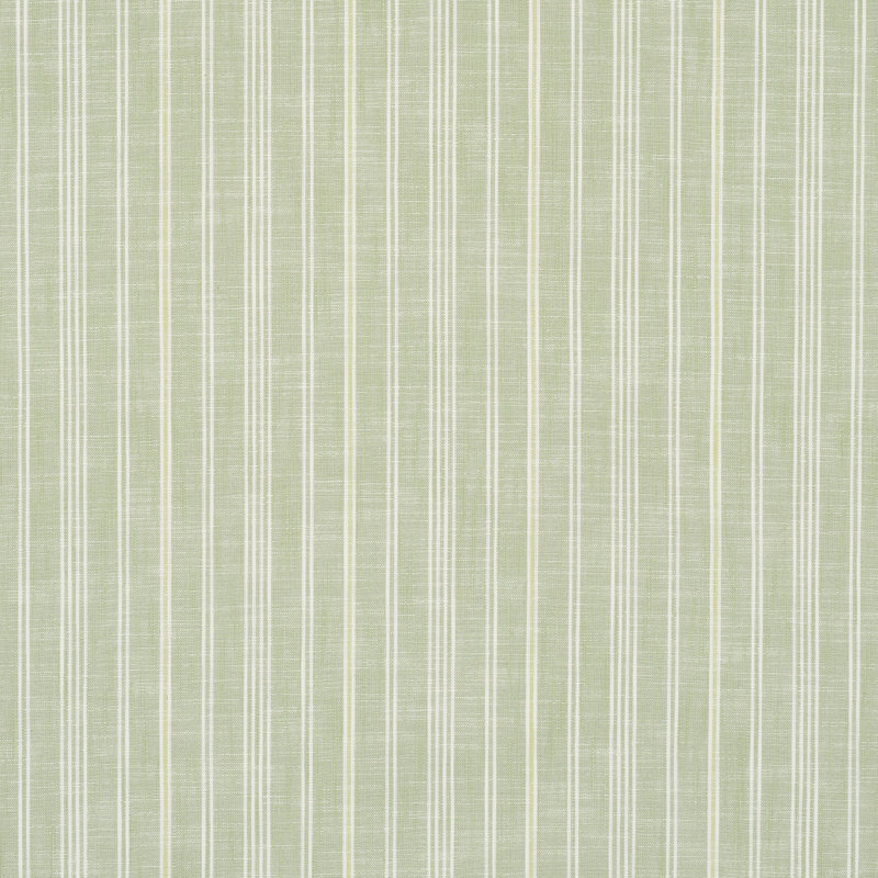 Schumacher x Mark D. Sikes Lucy Stripe Fabric, Leaf Green