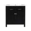 Meuble-lavabo de 30 po avec lavabo en céramique, armoire de salle de bain simple moderne avec 2 portes et une tablette, portes à fermeture douce-114497791