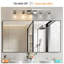 Applique murale moderne à 5 lumières pour salle de bain, fini nickel brossé, avec abat-jour en verre transparent, idéale pour miroir, coiffeuse et dressing. Ampoules non incluses.-390010200