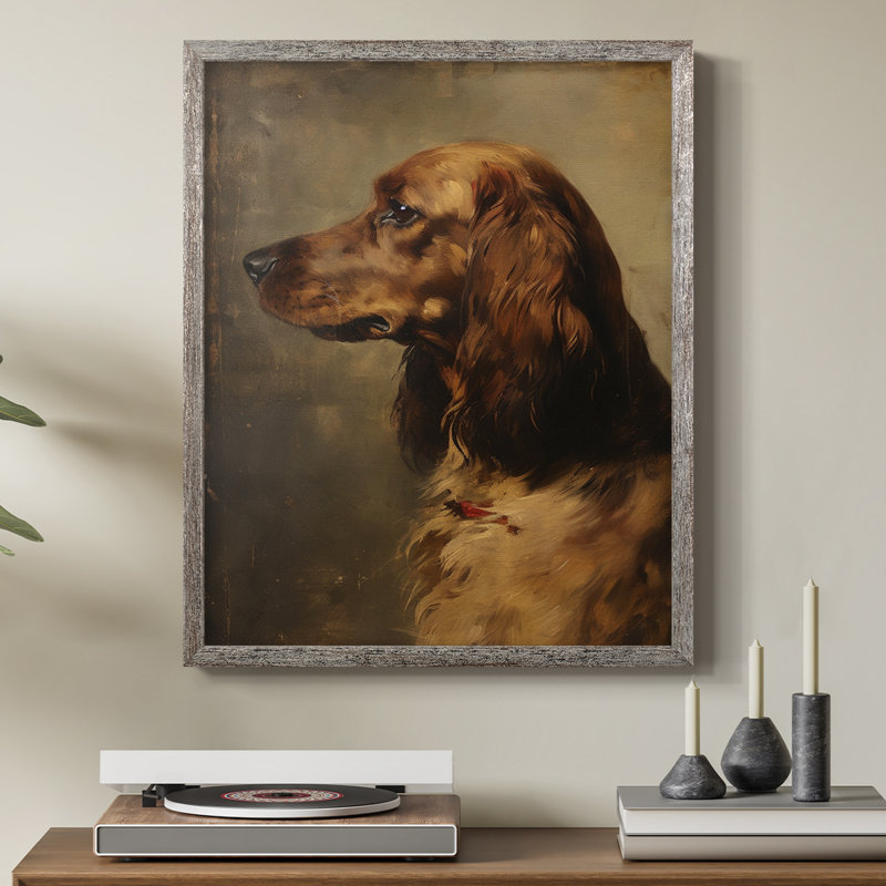 Reproduction encadrée vintage en bois massif XXII, H 11 po x l 9 po