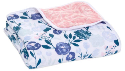 Couverture en mousseline, fleurs
