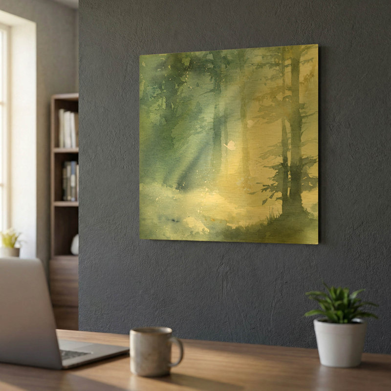 «Shady Grove» par Katrina Pete, art mural en métal doré, 24 po x 24 po, 24 po x 24 po