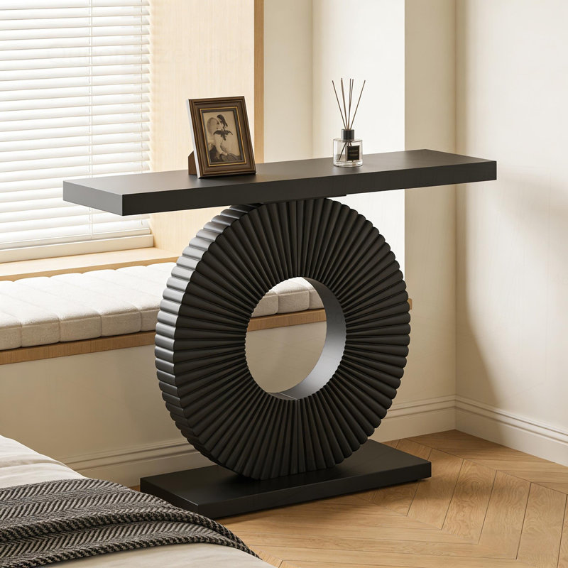 Wood Console Table, Black