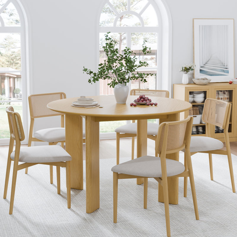 Table de salle à manger 30 po, Bois naturel, H 30 po x L 45 po x l 45 po