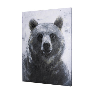 Animal Portrait III a Hand Embelished Textured Canvas