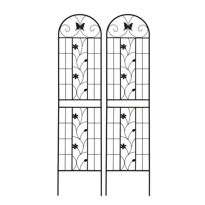 Support de treillis de jardin en métal pour plantes grimpantes, paquet de 2, H 86,7 po x l 19,7 po