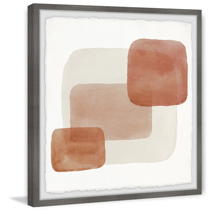 Shapes Over Shapes - Single Picture Frame Painting, 51cm H x 51cm W x 3.81cm D