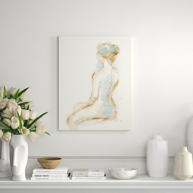 Gesture in Moment I Graphic Art Canvas by Janice Sadler, 31" H x 24" W, Image Brush Gel
