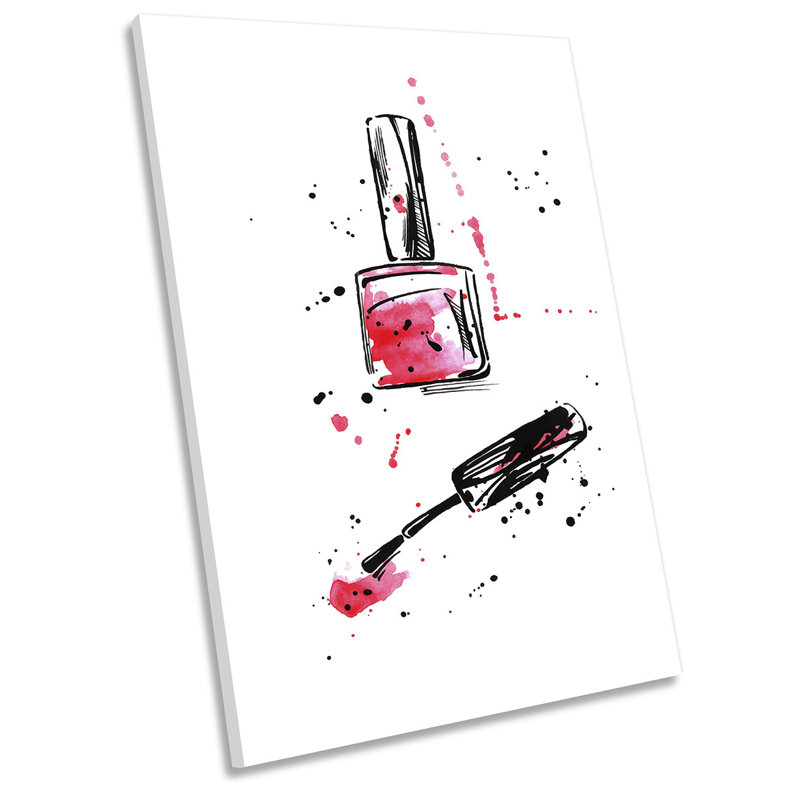 X8518 Beauty Salon Nail Varnish - Wrapped Canvas Painting, 45.7cm H x 30.5cm W x 2cm D
