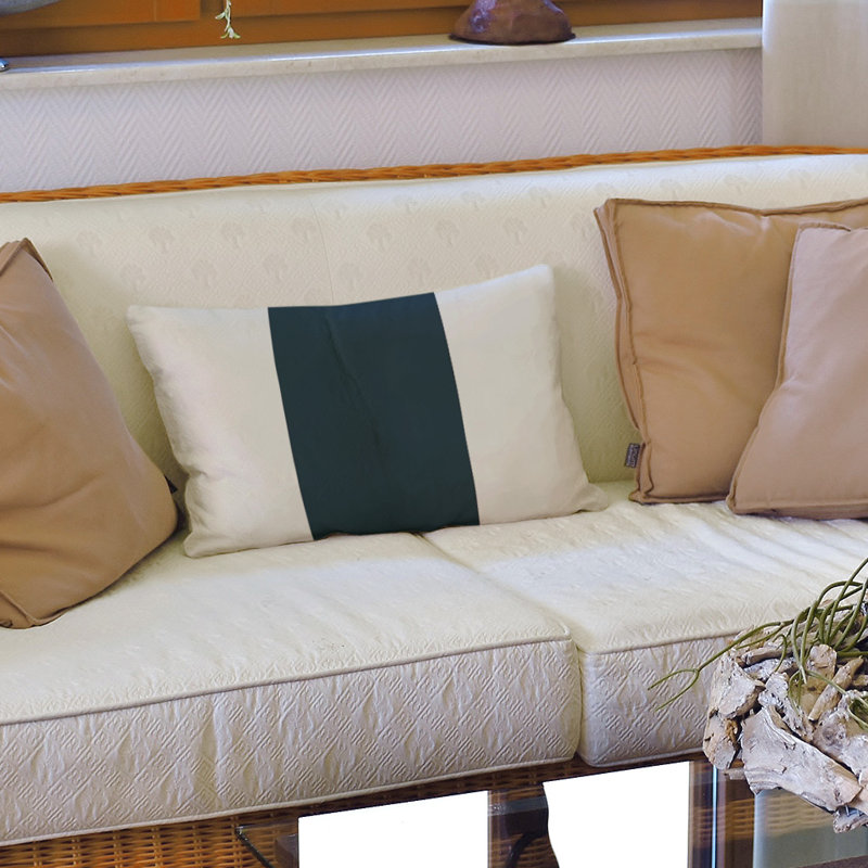 Housse de coussin lombaire Atlanta, Houston, Danube clair / gris foncé