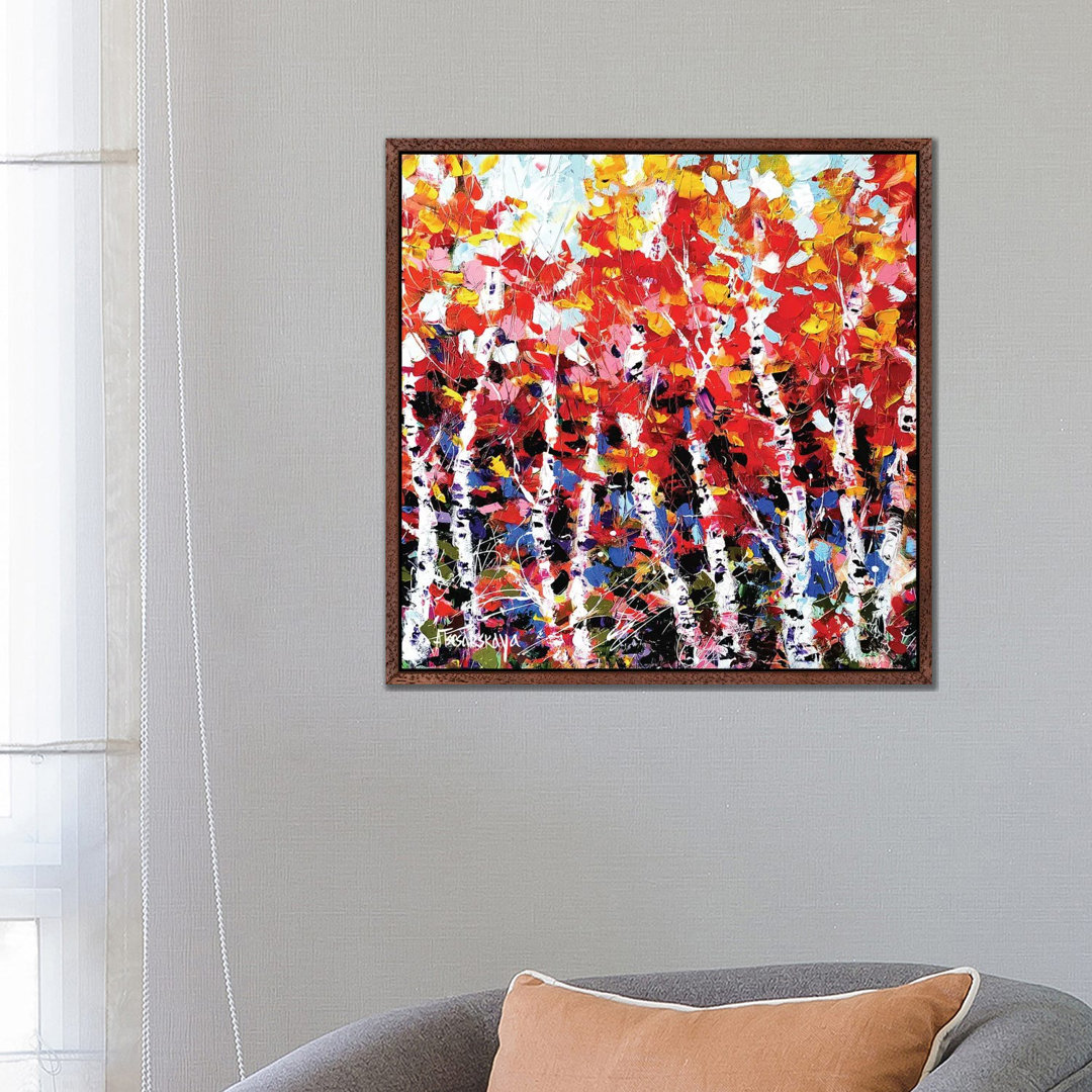 Herbstwald I von Aliaksandra Tsesarskaya - Galerie-Giclée auf Leinwand