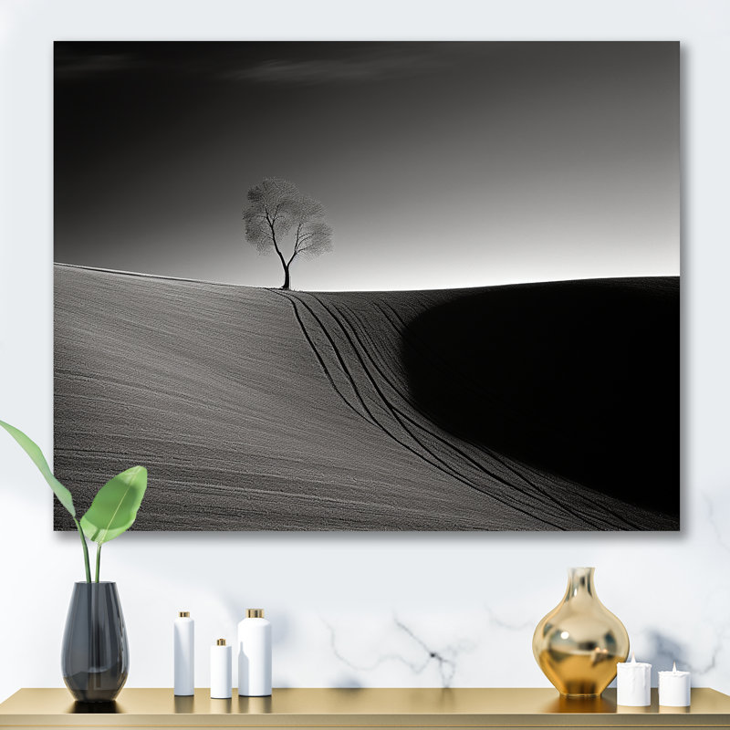 «Balck and White Solitude Tree II», reproduction sur toile, H 24 po x l 32 po x P 1 po, Toile tendue
