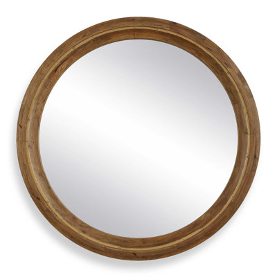 Uttermost Frontier Round Wood Mirror