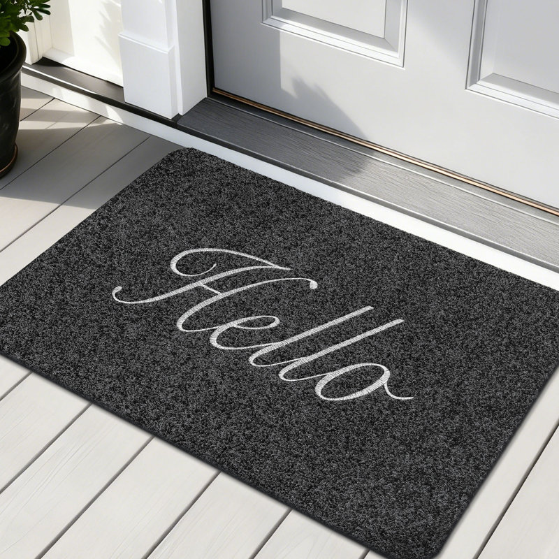 Paillasson pour porte d'entrée Hello Welcome Mat