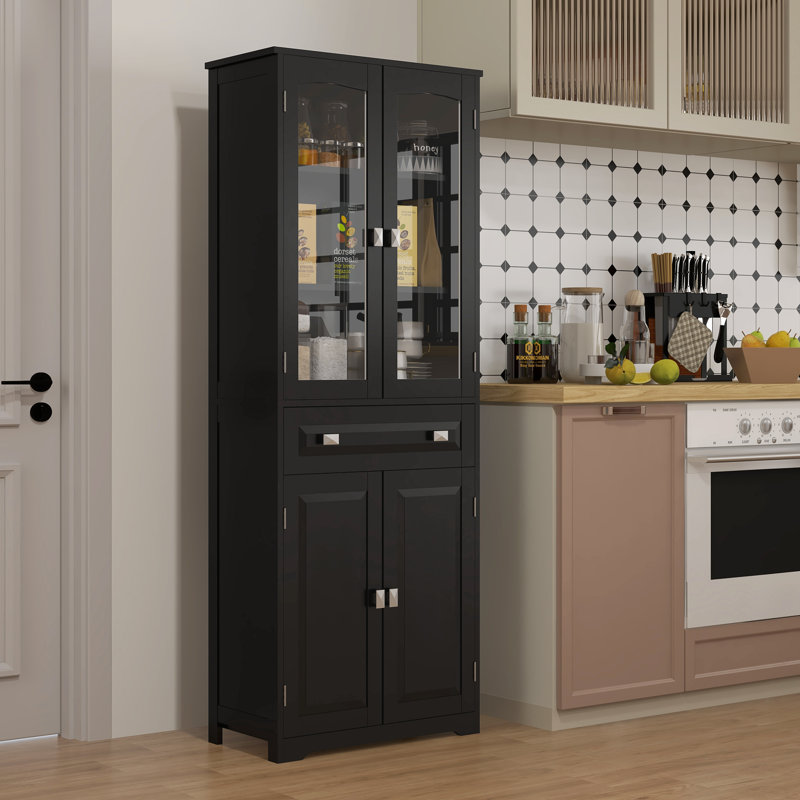 Casimire 63" Kitchen Pantry, Black