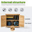 Armoire de rangement extérieure avec 2 tablettes, petite remise de jardin en bois