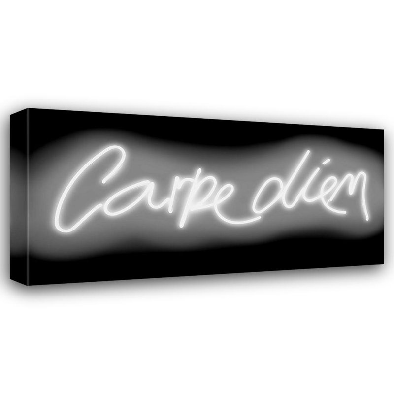 «Lark Manor ™ Carr», art sur toile tendue par Hailey Gallery: Neon Carpe Diem WB, H 14 po x l 24 po