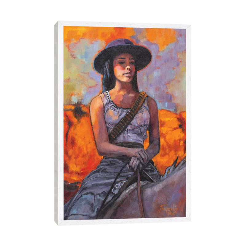 Bandita 1 Piece Painting on Canvas, 66.04cm H x 45.72cm W x 3.81cm D, White Framed