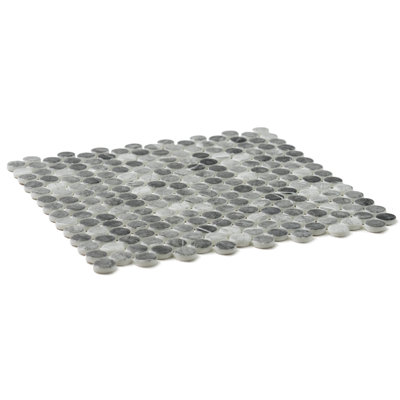 Eterna Penny 12" x 12" Recycled Penny Glass Mosaic Wall & Floor Tile