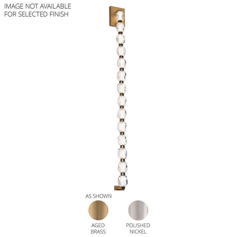 Seduction LED Armed Sconce, Aged Brass, 38.5" H x 4.75" W x 3.75" D