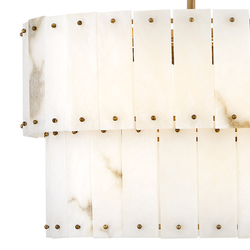 Simone 6 - Light Steel Dimmable Drum Chandelier
