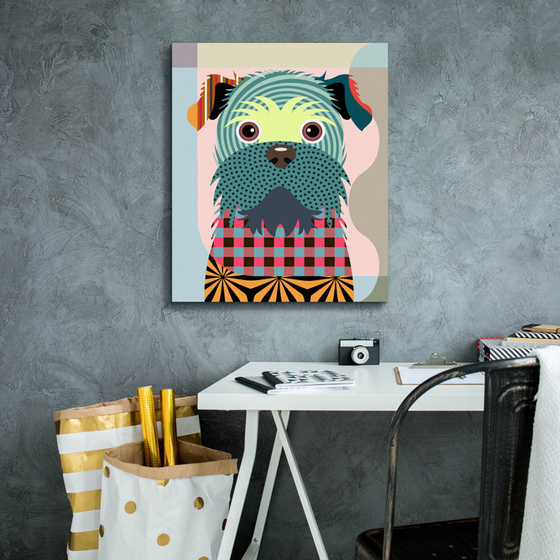 «Brussels Griffon» par Lanre Adefioyue, H 24 po x l 20 po x P 0,75 po