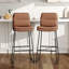 Aidie Upholstered Counter Stool with Metal Frame-1398974108