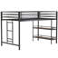 Lit mezzanine simple en métal avec tablette - peu encombrant pour la construction de la chambre à coucher, tablette Safe All ', bruit, coffre-fort, assemblage facile