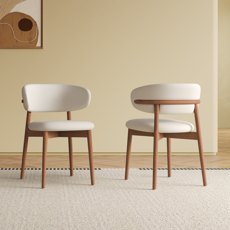 Chaise de salle à manger Mid-Century Modern, Noyer