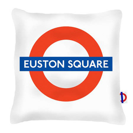 Euston Square Tube Station London Transport Cushion