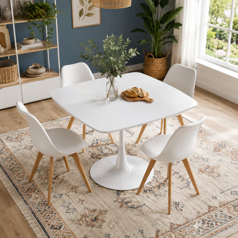 Table de conférence Kharee, Blanc, L 42,11 po x L 42,11 po
