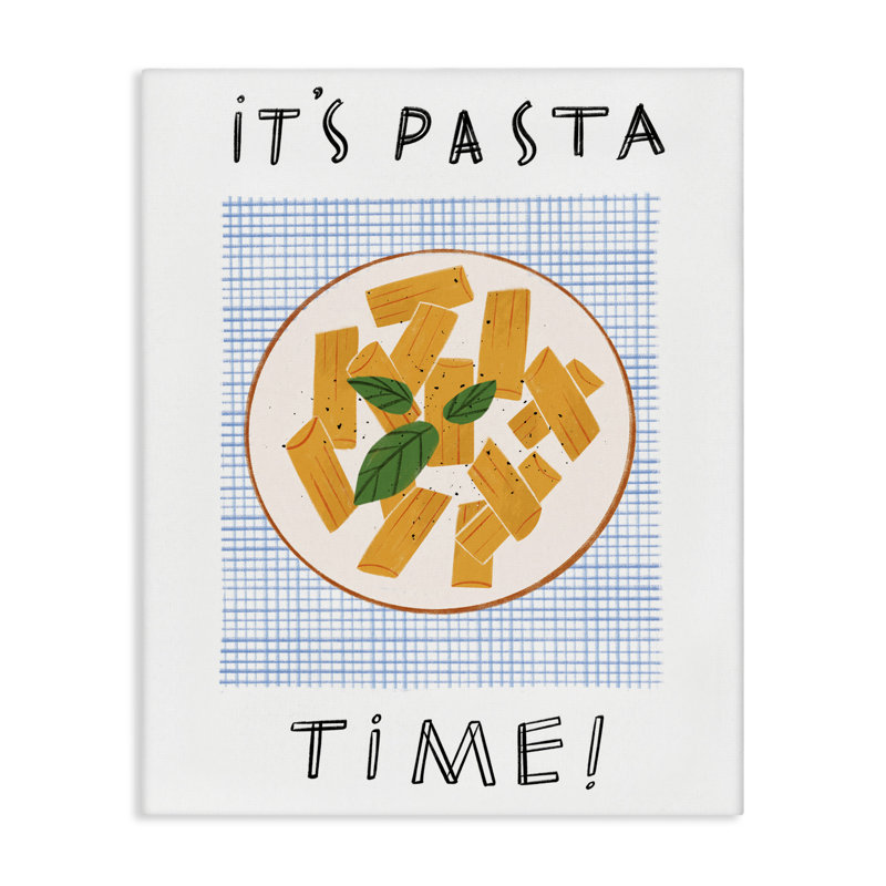  "Pasta Time Expression", art mural sur toile par Marina Astudillo, H 20 po x l 16 po