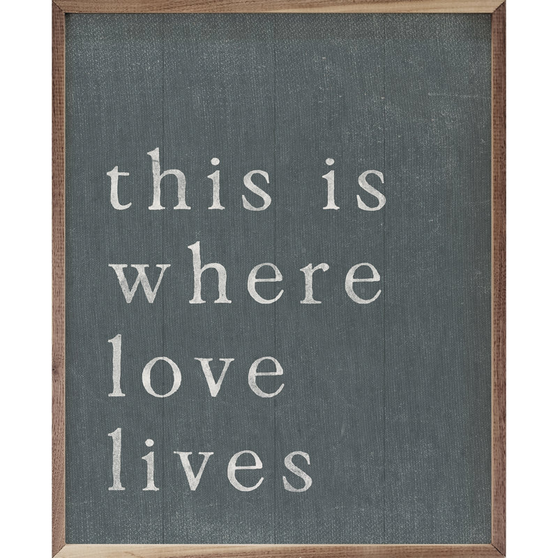 Where Love Lives - bleu, H 40 po x l 32 po, Bleu