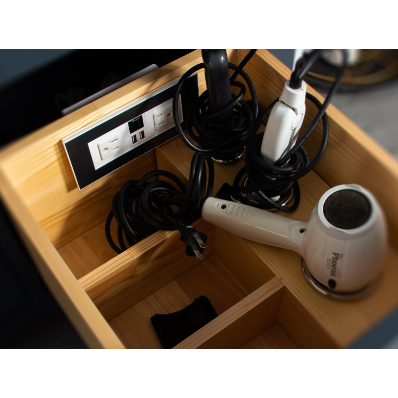 Chicago Black Double Bowl Sink Bathroom Vanity with Calacatta Countertop