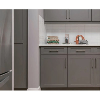 Kitchen Farmhouse Sink Base Ready-to-Assemble Cabinet 36"W x 24"D x 34.5"H in Grey Shaker