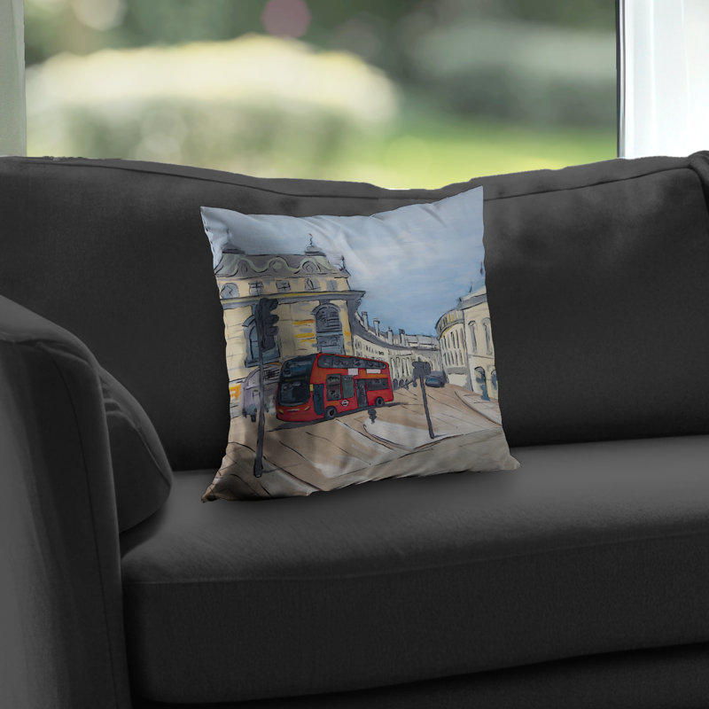 Piccadilly Circus London Poly Twill Throw Pillow - Home Decor