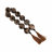 Decorative Glass Beads with Metal Accent and Leather Tassel for Home Decor - Elegant Garland for Table, Shelf, and Living Room Decoration - Brown-1626624015
