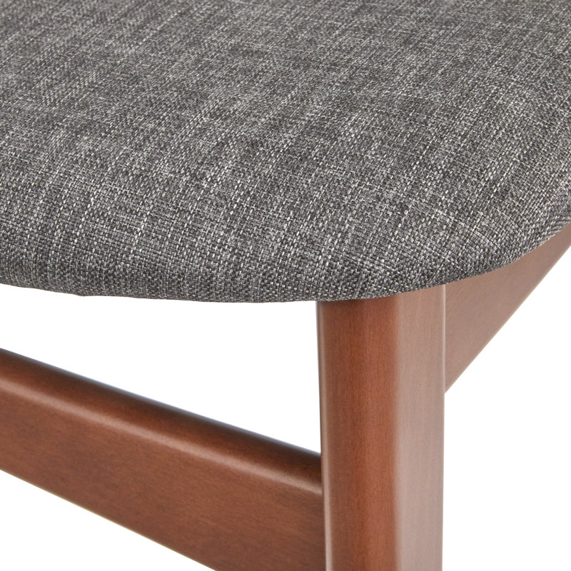 Chaise d'appoint rembourrée Armalla, Noyer
