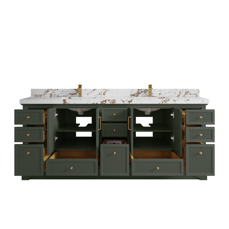 Alys 84" Double Bathroom Vanity Set (Pulls Option)