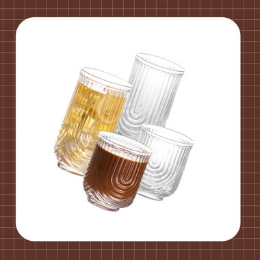 Mount Fuji Beer Glasses 2 Pcs 9.5 oz Drinking Glasses Set Mountain Shape Wine Glasses Bar Glassware Dessert Cup Ice Cream Cup Wrought Studio