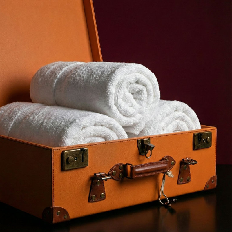 Vintage Style Towel Crate, Amber