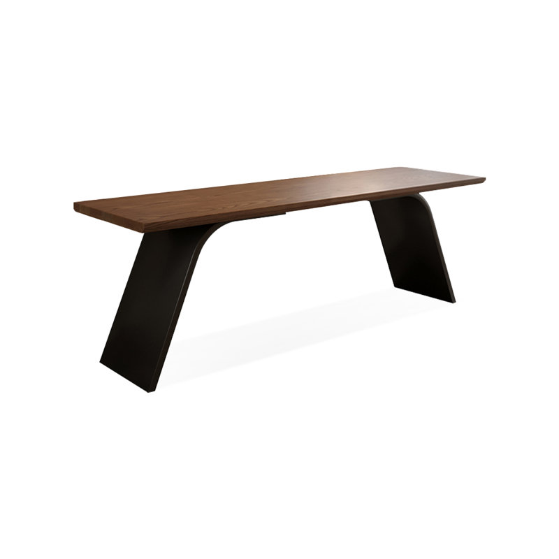 Brown Rectangular Solid Wood desk, 29.53" H x 78.74" W x 23.62" D