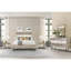 Grand lit plateforme en bois d'acacia deux tons Bridges