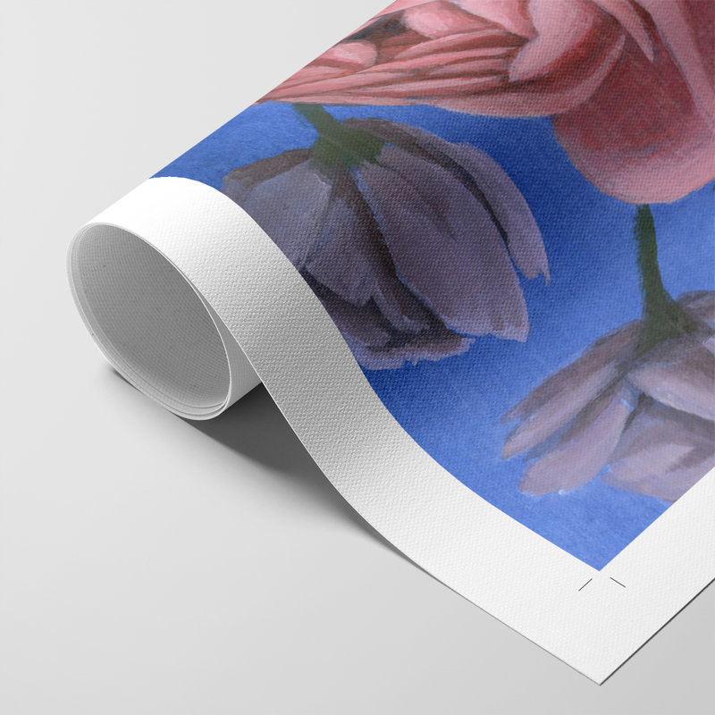Layered Petals I - Impression sur toile seulement - NON-CADRE, H 27 po x l 18 po