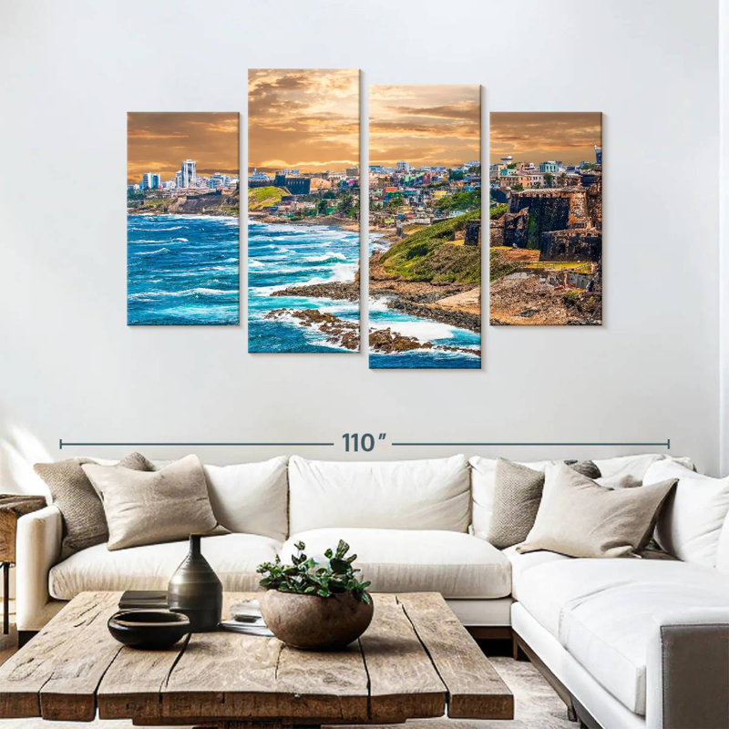 Gillard Rocky Puerto Rican Coast, 54" H x 84" W