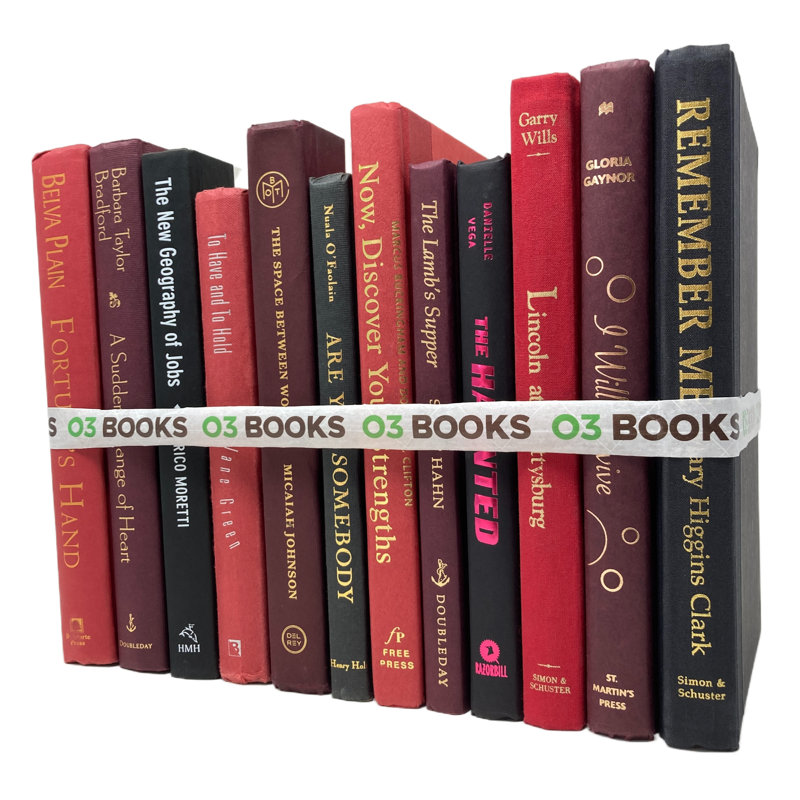 Livres décoratifs Ruby Pinnacle rouge bourgogne et noir