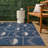 Matthew Modern Geometric Navy/Cream Indoor/Outdoor Rug-1989005647